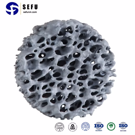 Filtro in schiuma ceramica al carburo di silicio, filtrazione in schiuma Sic per getti in ghisa duttile grigia