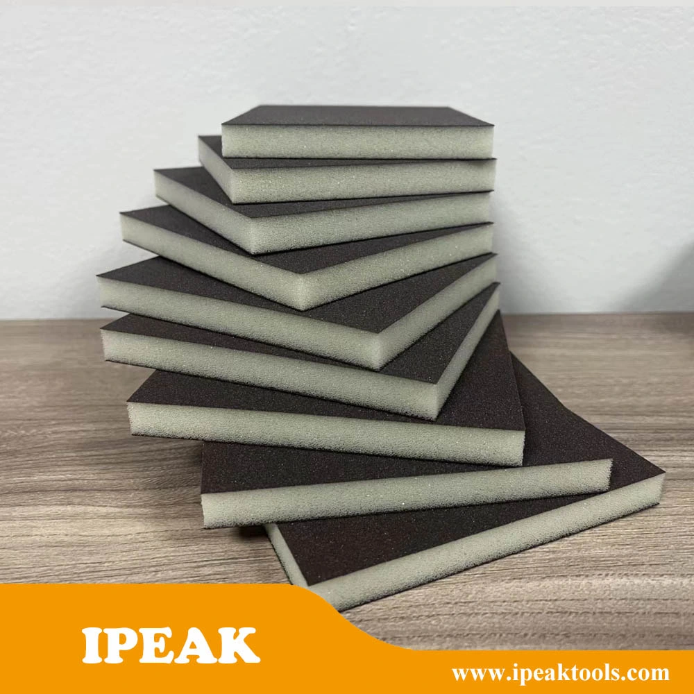 High-Density Abrasive Sanding Sponge Foam Block 100X70X25mm Grit 40/60/80/100/120/150/180/240/320/400 for Hand Sanding